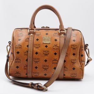 O17❤️MCM Cognac Boston bag